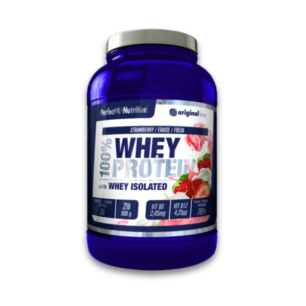 100% WHEY PROTEIN FRESA 908G