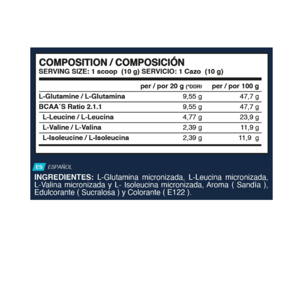 PURE BCAA´S GLUTAMINE SANDIA