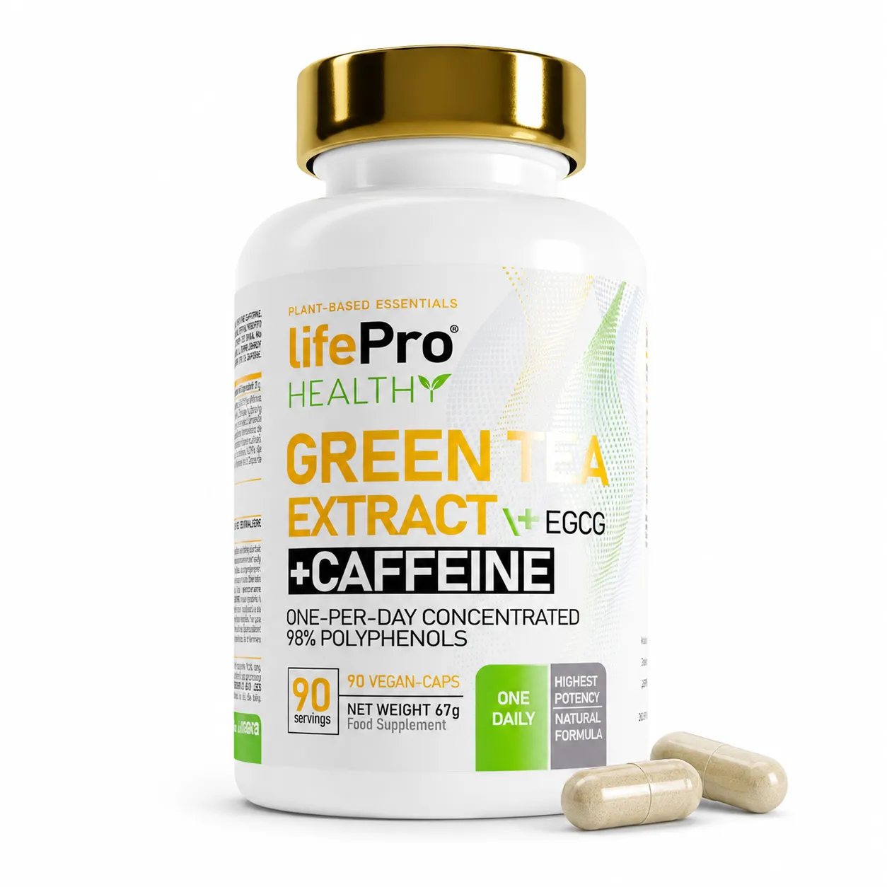LIFE PRO GREEN TEA + EGCG + CAFFEINE 90 CAPS