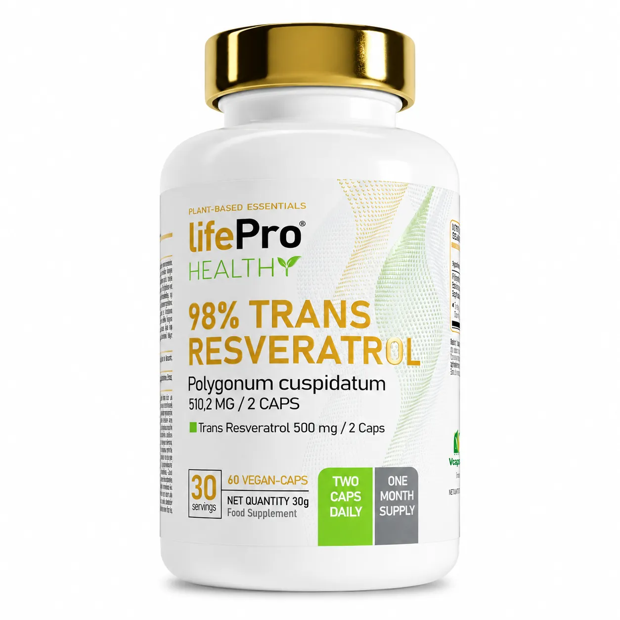 LIFE PRO TRANS RESVERATOL 98% 60 CAPS 1 LIFE PRO TRANS RESVERATOL 98% 60 CAPS
