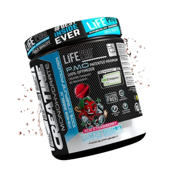 LIFE PRO CREATINE CREAPURE 650GR ACID STRAWBERRY - Imagen 2