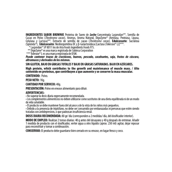 POWER LABS WHEY PREMIUM 1KG BROWNIE - Imagen 3