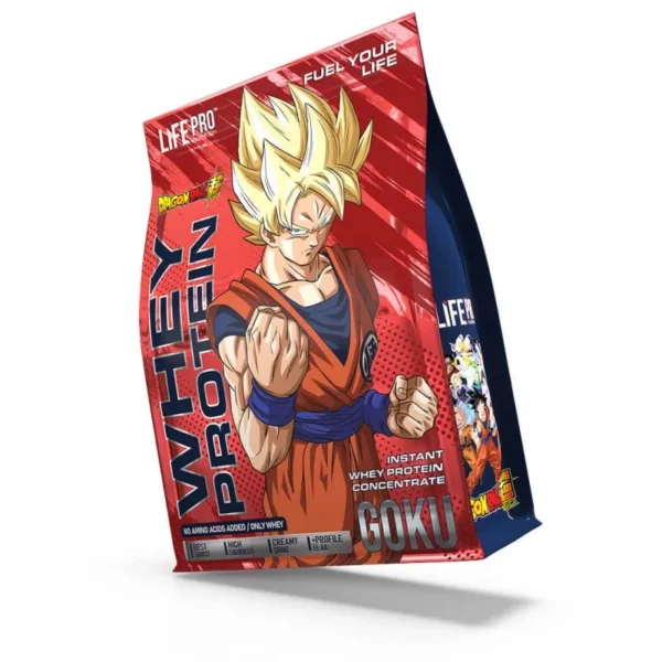LIFE PRO WHEY DRAGON BALL Super Limited Edition Goku  1.8KG TORRIJA - Imagen 2