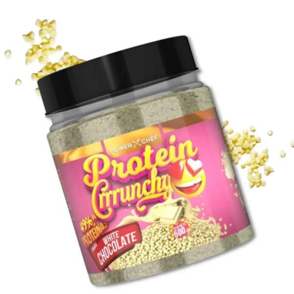 Protein CRRRUNCHY 500g White Chocolate | Topping crujiente con caseína - Imagen 2