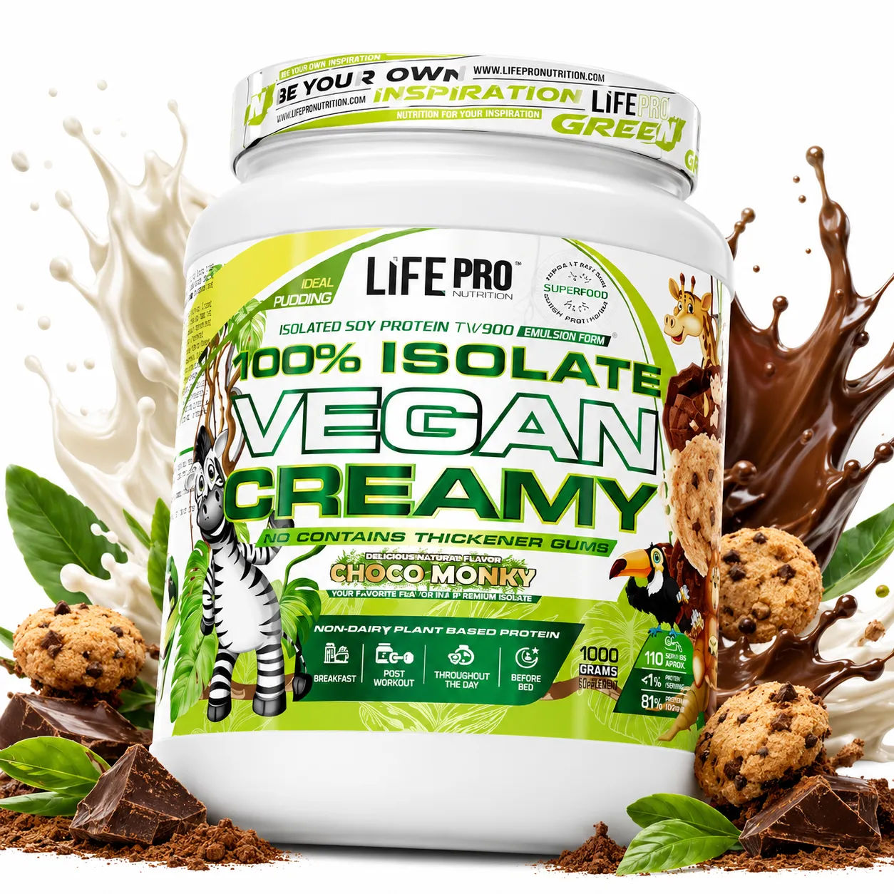 LIFE PRO ISOLATE VEGAN CREAMY choco monky