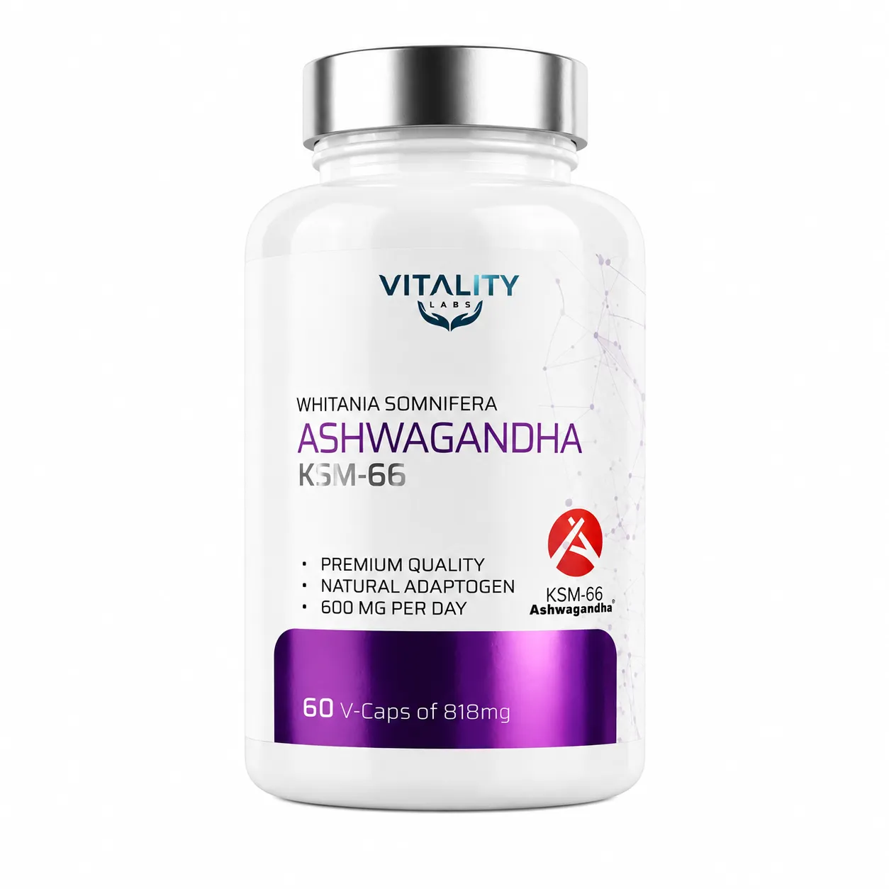VITALITY LABS ASHWAGANDHA KSM-66 60V-CAPS 1 VITALITY LABS ASHWAGANDHA KSM-66 60V-CAPS