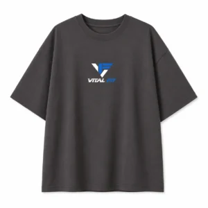 CAMISETA OVERSIZE GRIS VITALFIT