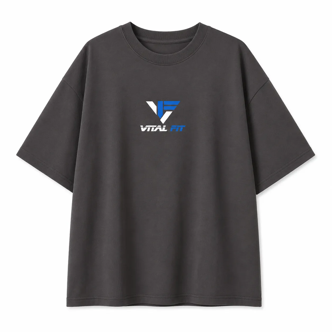 CAMISETA OVERSIZE GRIS VITALFIT 1 CAMISETA OVERSIZE GRIS VITALFIT