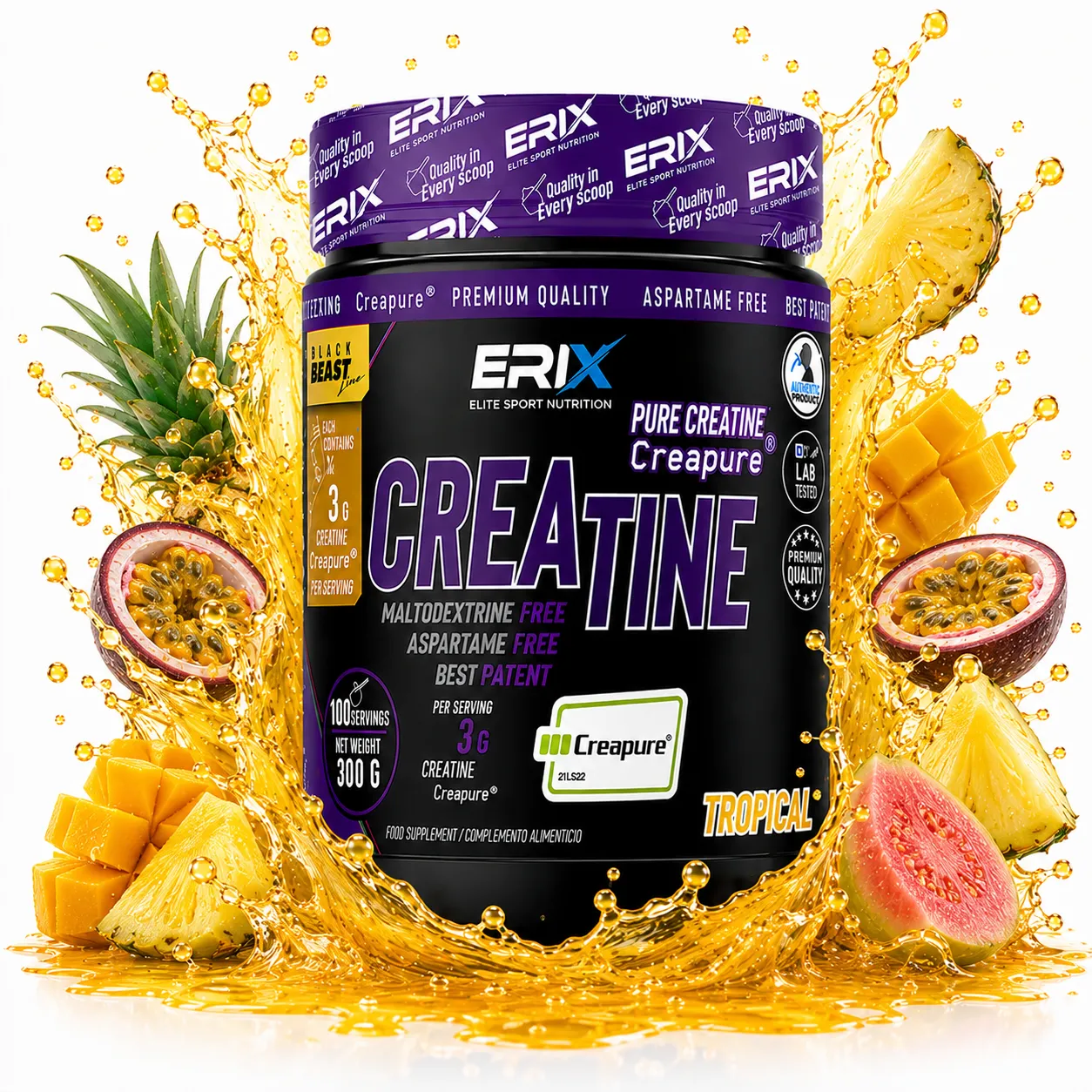 ERIX CREATINA CREAPURE 300 GR TROPICAL
