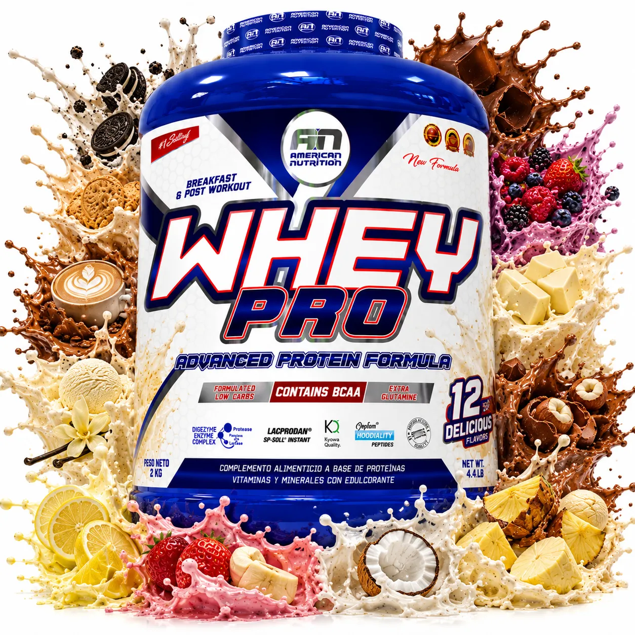 WHEY PRO 1KG AMERICAN NUTRITION SPLASH