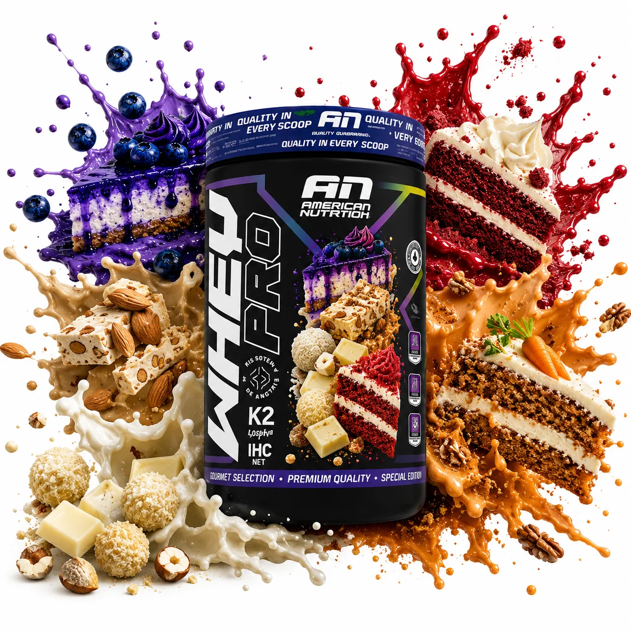 Inicio 46 WHEY PRO GOURMET 1KG AMERICAN NUTRITION SPLASH