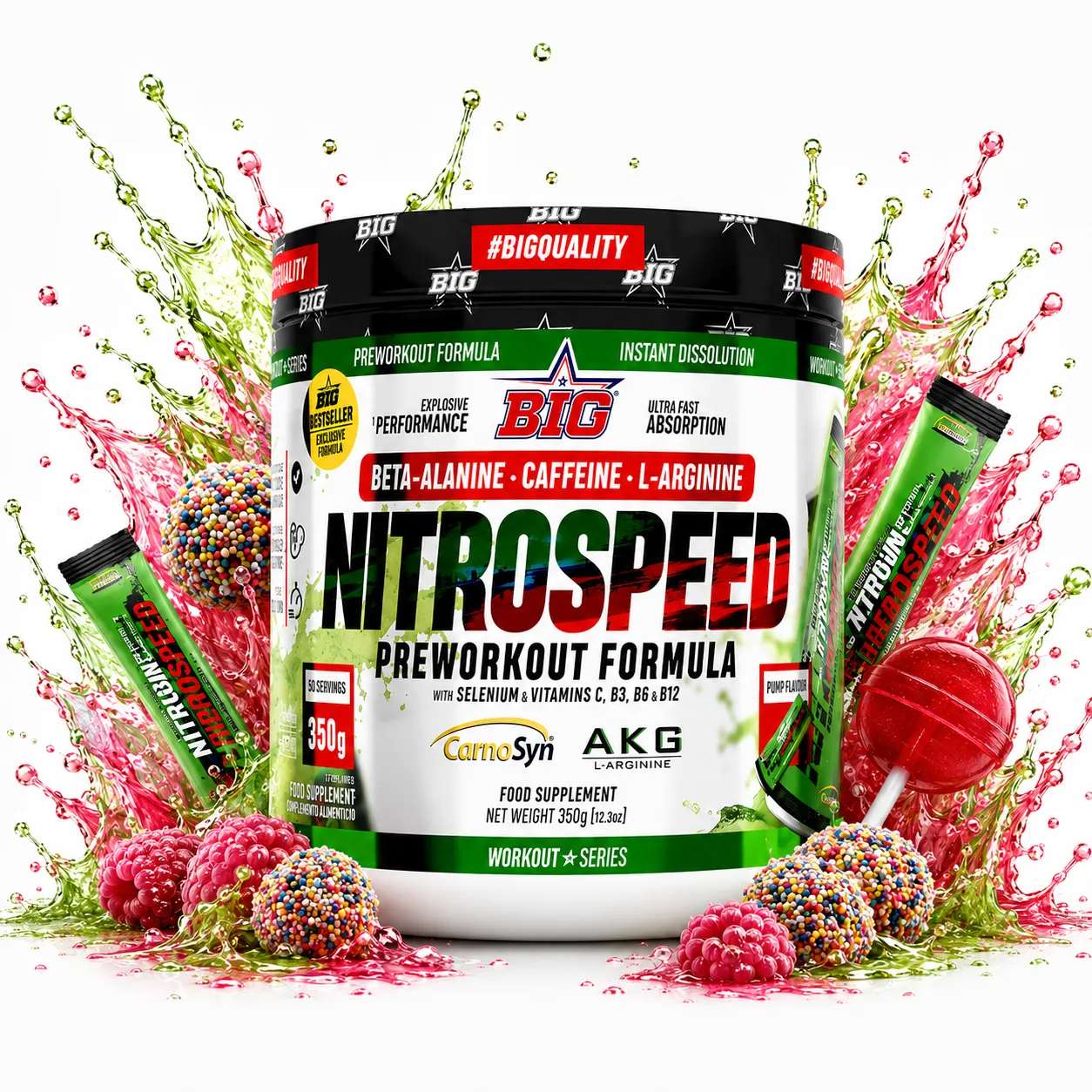 BIG NITROSPEED PREWORKOUT 350 GR SPLASH