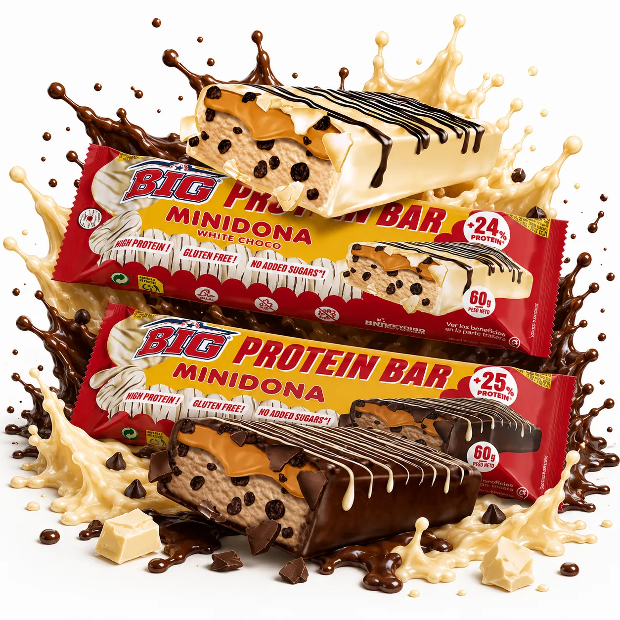 BIG PROTEIN BAR MINIDONA 60 GR SPLASH